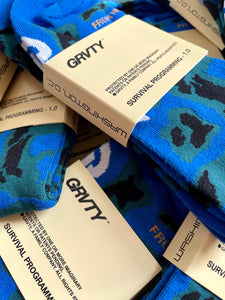 GRVTY Swamp Print Sock Sample