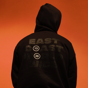 GRVTY "East Coast Worldwide" Hooded Sweatshirt (Black) - GRVTY